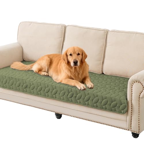 Ameritex Waterproof Pet Bed Cover 30x70 Inch Green - Anti-Slip Dog Blanket for Sofa and Furniture