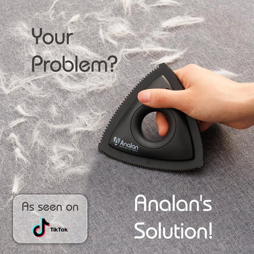 Analan Mini Pet Hair Remover – Triangle Dog Hair Removal Tool for Car, Couch, and Carpet