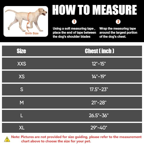 Animire Dog Vest Harness and Patches Set - Pink XX-Small (Chest 12-15 inches) with 8 Training Patches