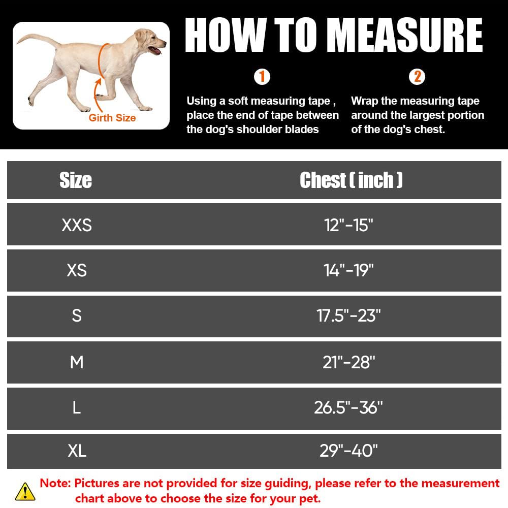 Animire Dog Vest Harness and Patches Set - Pink XX-Small (Chest 12-15 inches) with 8 Training Patches