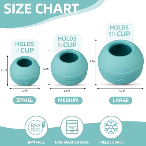 Animire Freezable Dog Lick Toy – Stuffable Wobbly Enrichment for Boredom Relief (Teal Blue, Small)