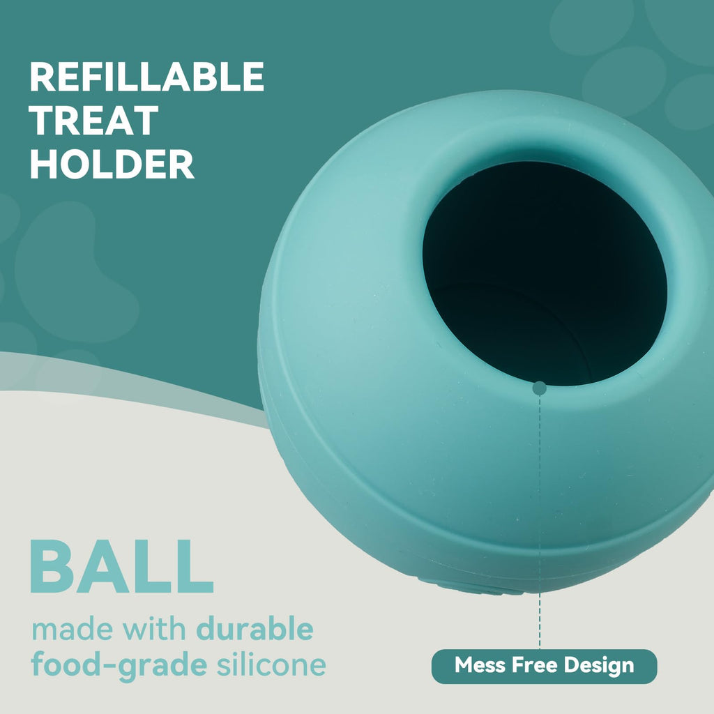 Animire Freezable Dog Lick Toy – Stuffable Wobbly Enrichment for Boredom Relief (Teal Blue, Small)