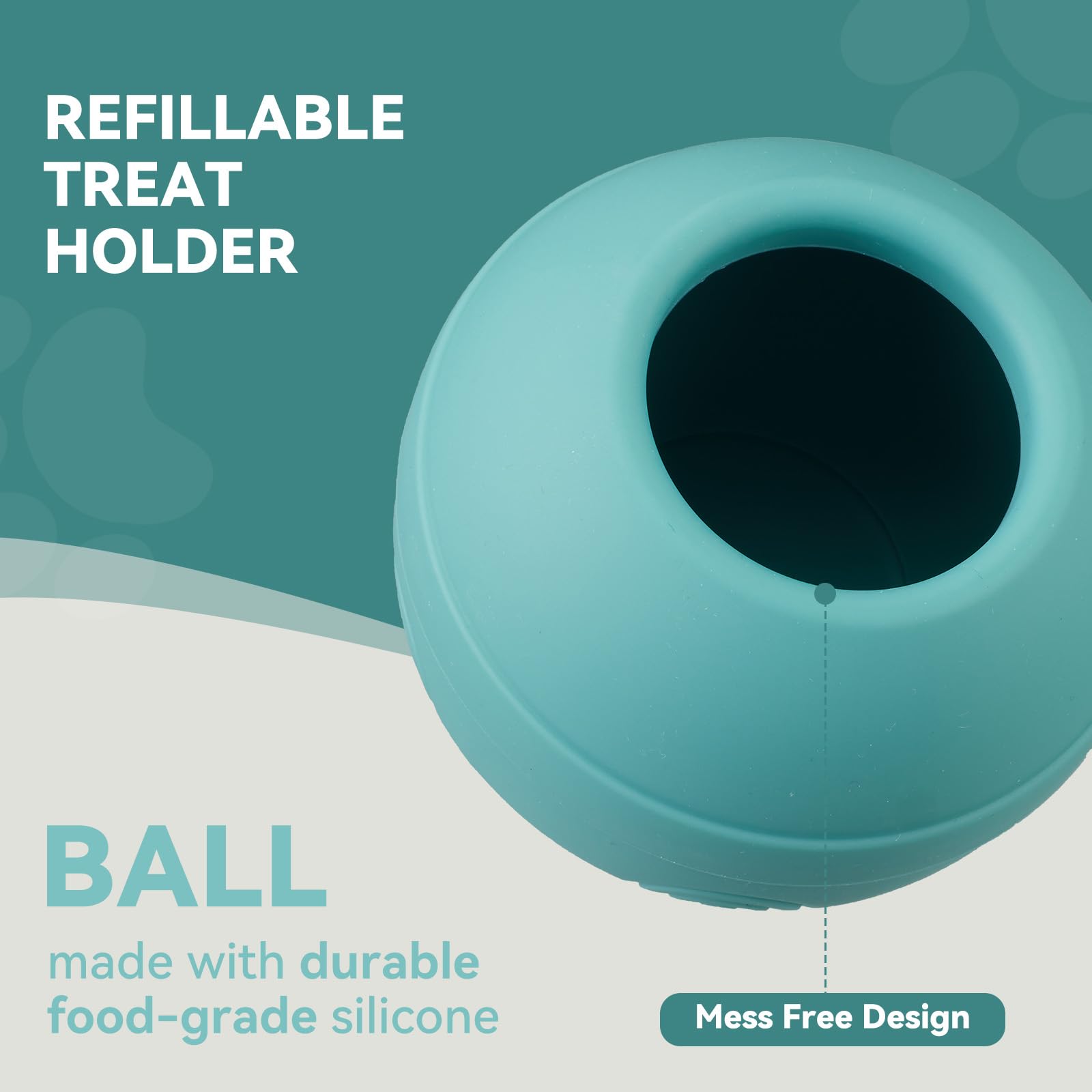 Animire Freezable Dog Lick Toy – Stuffable Wobbly Enrichment for Boredom Relief (Teal Blue, Small)