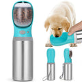 Anipaw Portable Dog Water Bottle with Food Container – 14 oz Stainless Steel Leak-Proof Design for Travel