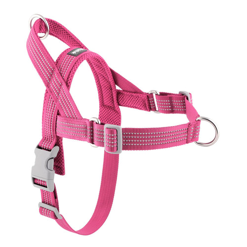 APAKBAK No Pull Dog Harness with Handle – Reflective, Adjustable, Front Clip for Training and Walking (Pink, L)