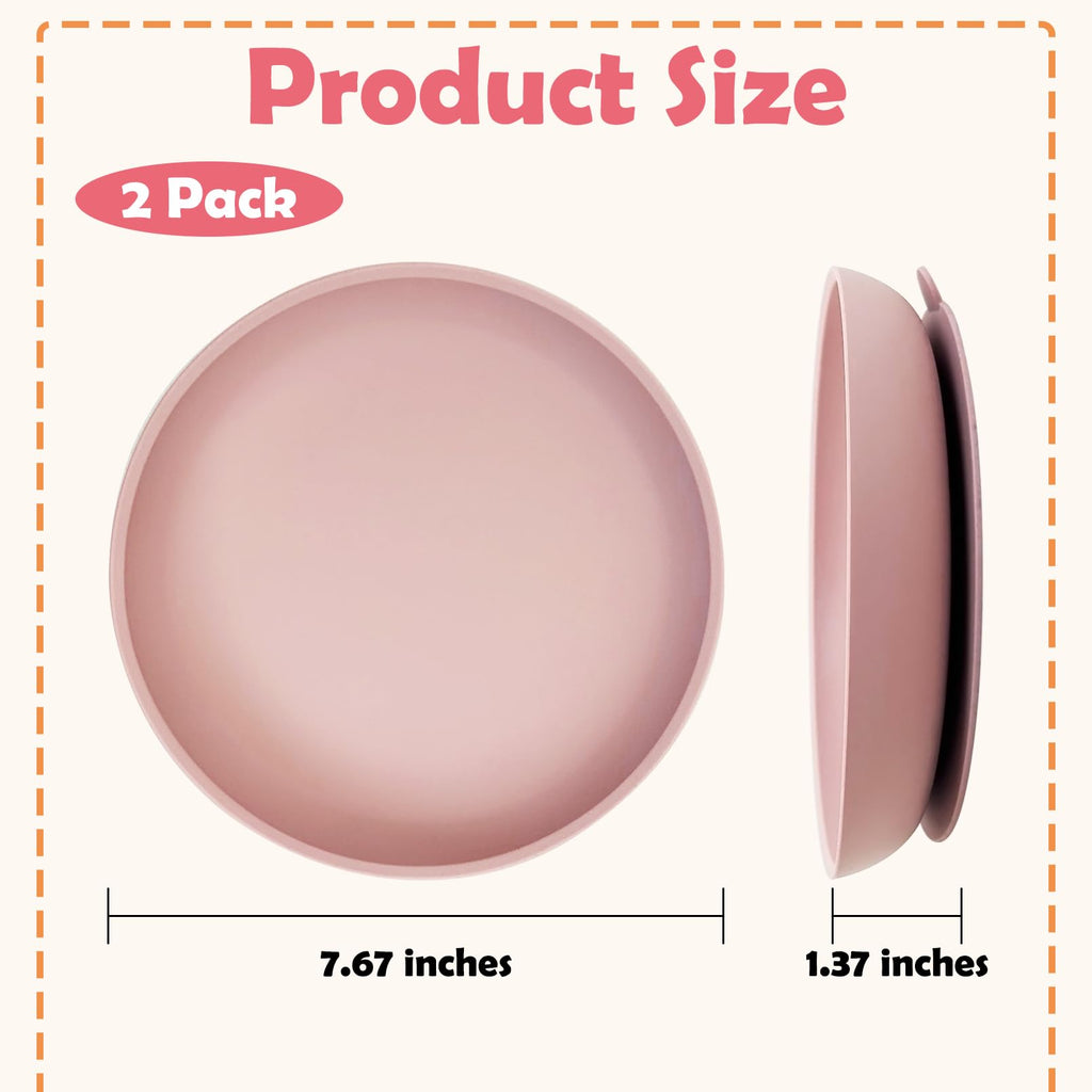 Apatal Silicone Dog Bowl Set of 2 – No-Spill Suction Cup Pet Bowls for Small & Medium Dogs, Pink