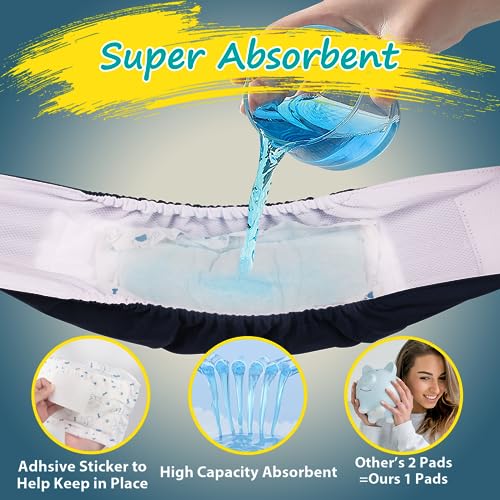 Apupmeo Disposable Dog Diaper Liners (20 Pack) - Size S - Cotton Booster Pads for Male/Female Dogs