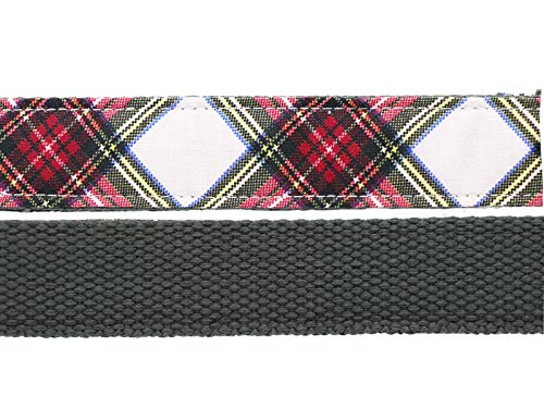 ARING PET Christmas Dog Collar Bowtie – Small, Red Green Plaid, Cotton, Machine Washable