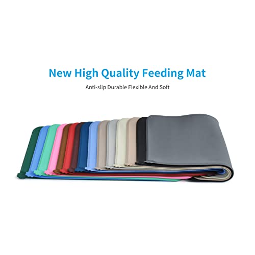AUDWUD Silicone Pet Feeding Mat – 21x15 inch Waterproof Anti-Slip Bowl Pad for Small & Medium Dogs (Apricot)