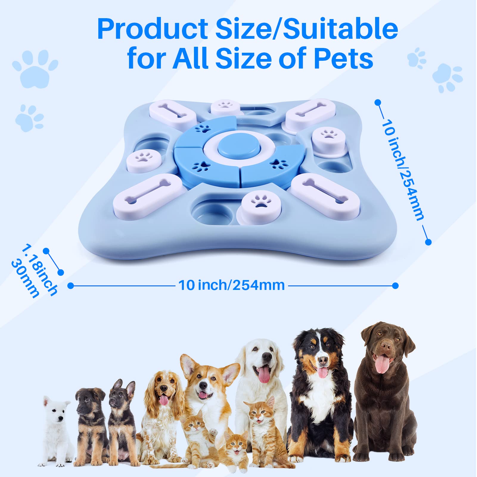 AVOAR Dog Puzzle Toy – Interactive Treat Game with 11 Movable Sliders, Squeaky Sound for Large, Medium, Small Dogs & Cats