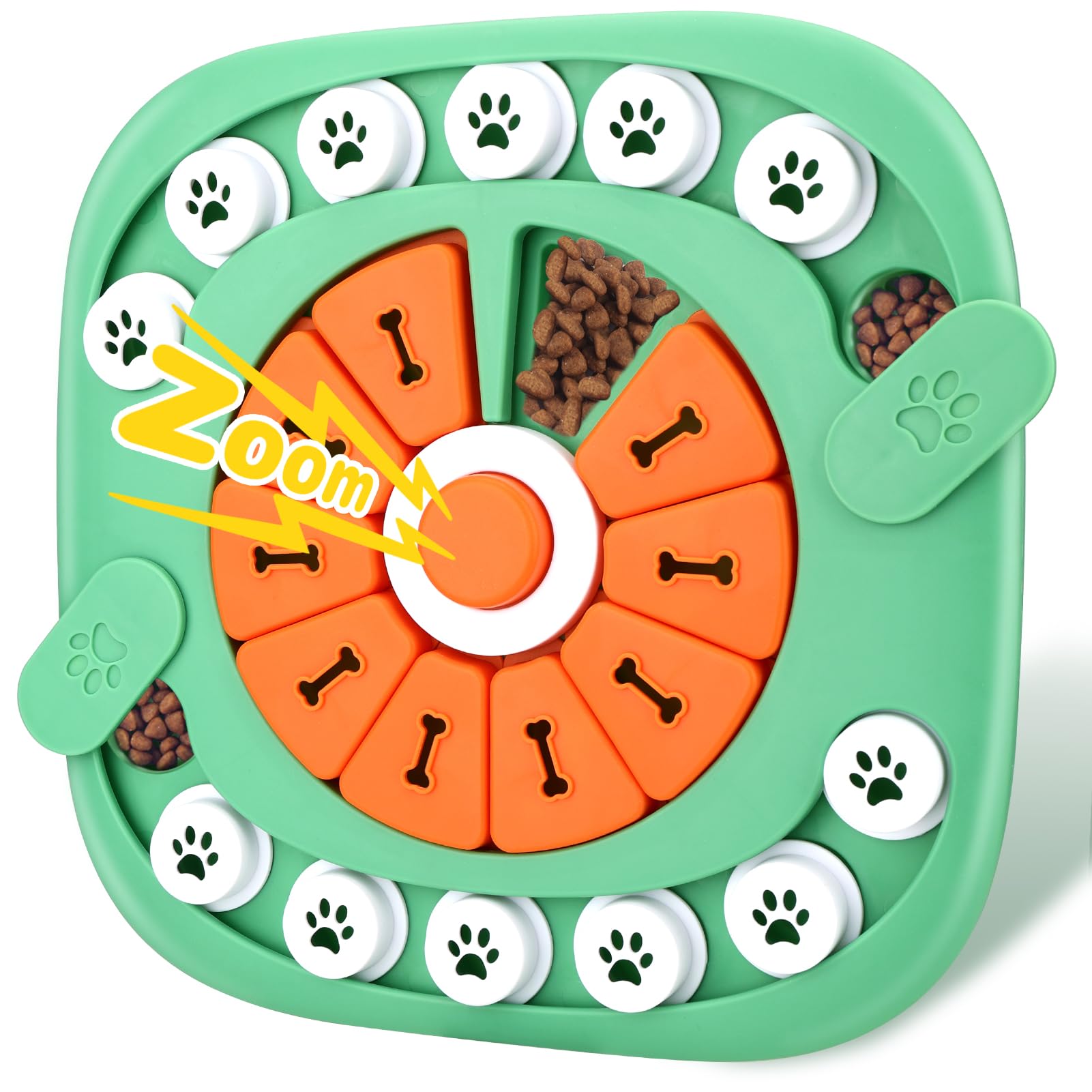 AVOAR Dog Puzzle Toy – Level 3 Green, Mentally Stimulating Treat Dispenser for Large Medium Dogs
