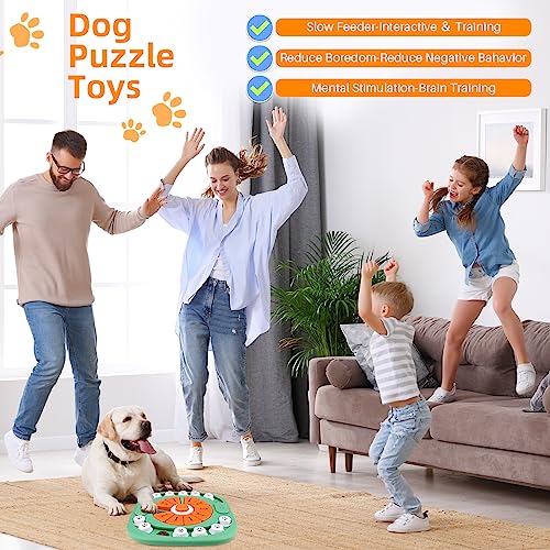 AVOAR Dog Puzzle Toy – Level 3 Green, Mentally Stimulating Treat Dispenser for Large Medium Dogs