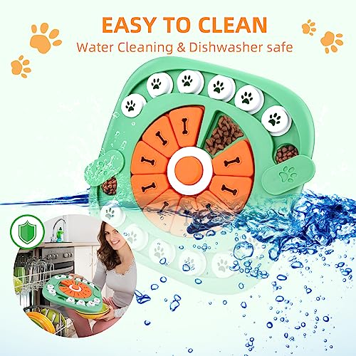 AVOAR Dog Puzzle Toy – Level 3 Green, Mentally Stimulating Treat Dispenser for Large Medium Dogs