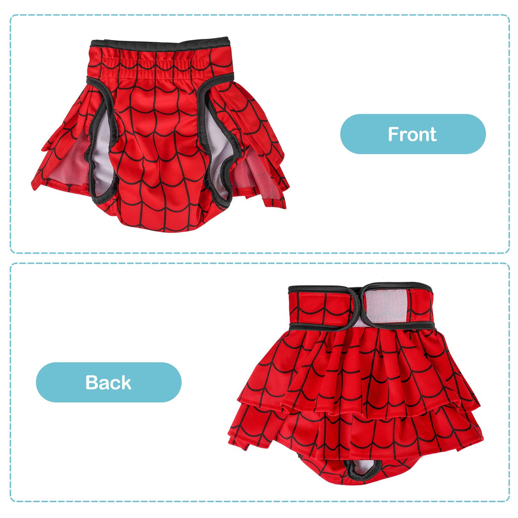 Avont 3 Pack Washable Female Dog Diapers, Reusable Period Diapers for Heat Cycle & Incontinence – Red/Blue/White, Size M