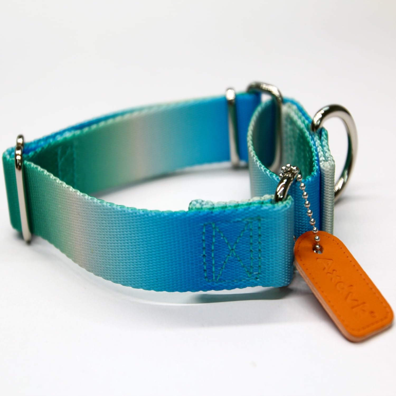 Axdvk Martingale Dog Collar - Turquoise Gradient Medium, Anti-Escape Training Collar for Daily Walks and Outdoor Adventures