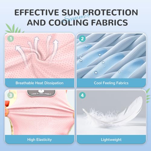 AXIIJGL 3-Pack Dog Cooling Vest – SPF 30 Sun Protection, Stretchy T-Shirt with D-Ring for Small Breeds