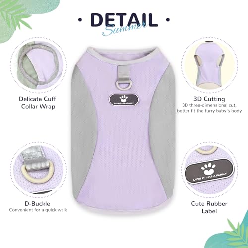 AXIIJGL 3-Pack Dog Cooling Vest – SPF 30 Sun Protection, Stretchy T-Shirt with D-Ring for Small Breeds