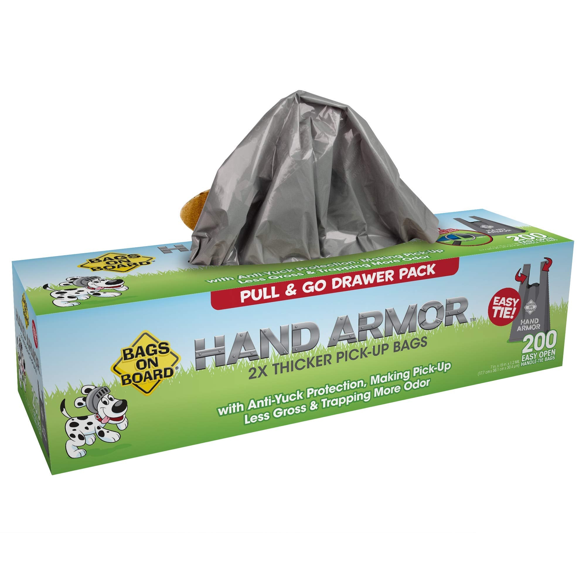Bags on Board Extra Thick Dog Poop Bags – 200-Count Drawer Pack with Tie Handles