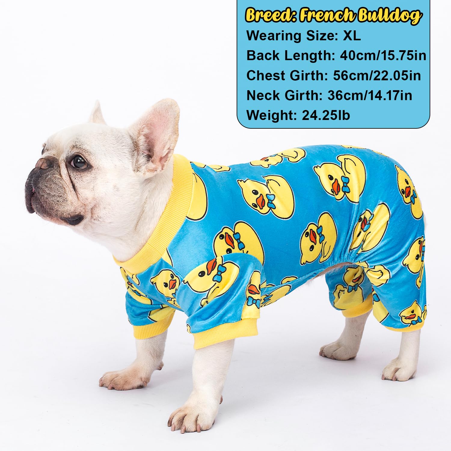 BAOBICUTE 4-Pack Dog Pajamas – Soft Recovery Suit Onesie for Small to Large Dogs (Strawberry, Duck, Pig Patterns)