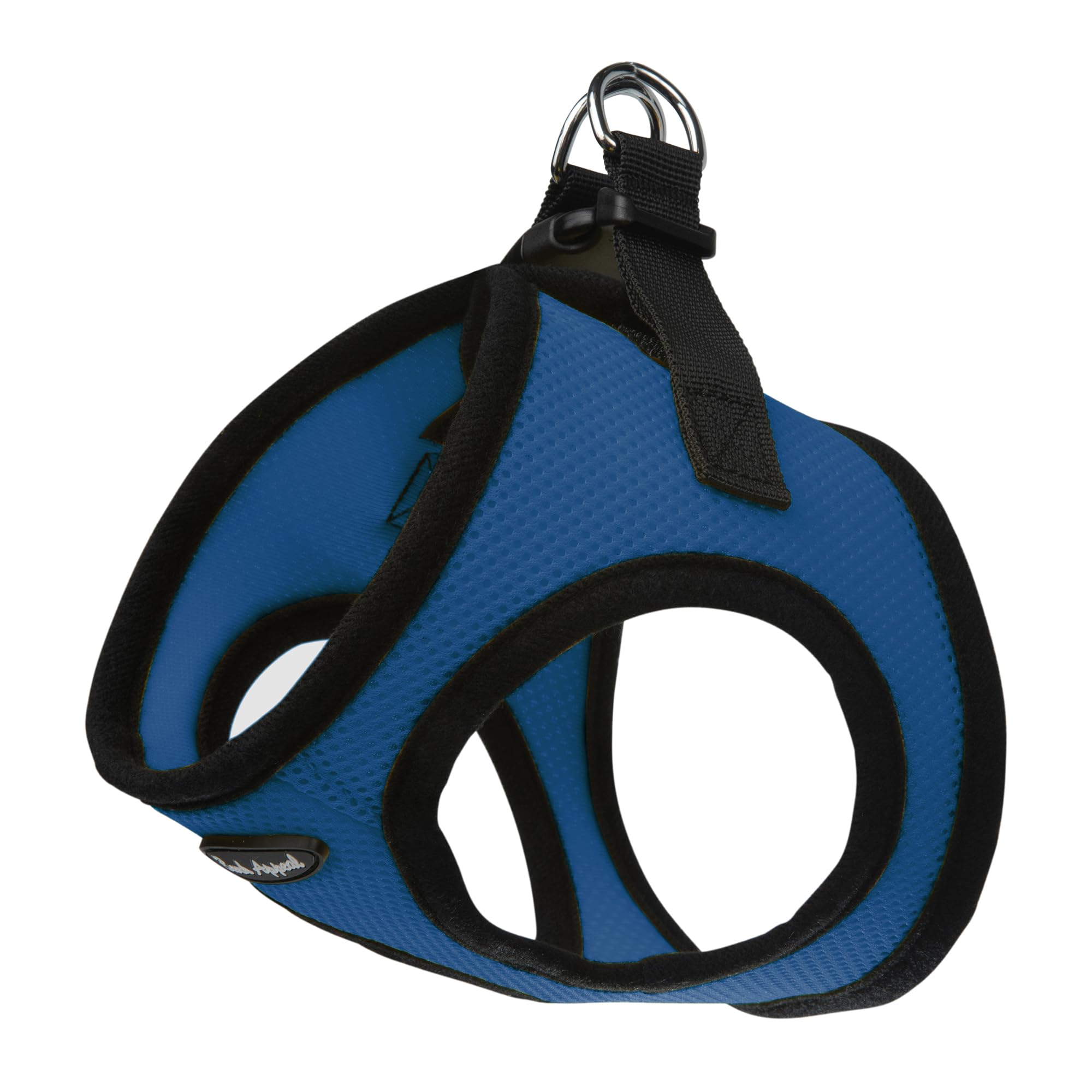 Bark Appeal Blue Step-in Dog Harness for Small to Medium Dogs – Soft Mesh Vest, Adjustable, Anti-Choke, Size M (15–17.5 inch Chest)