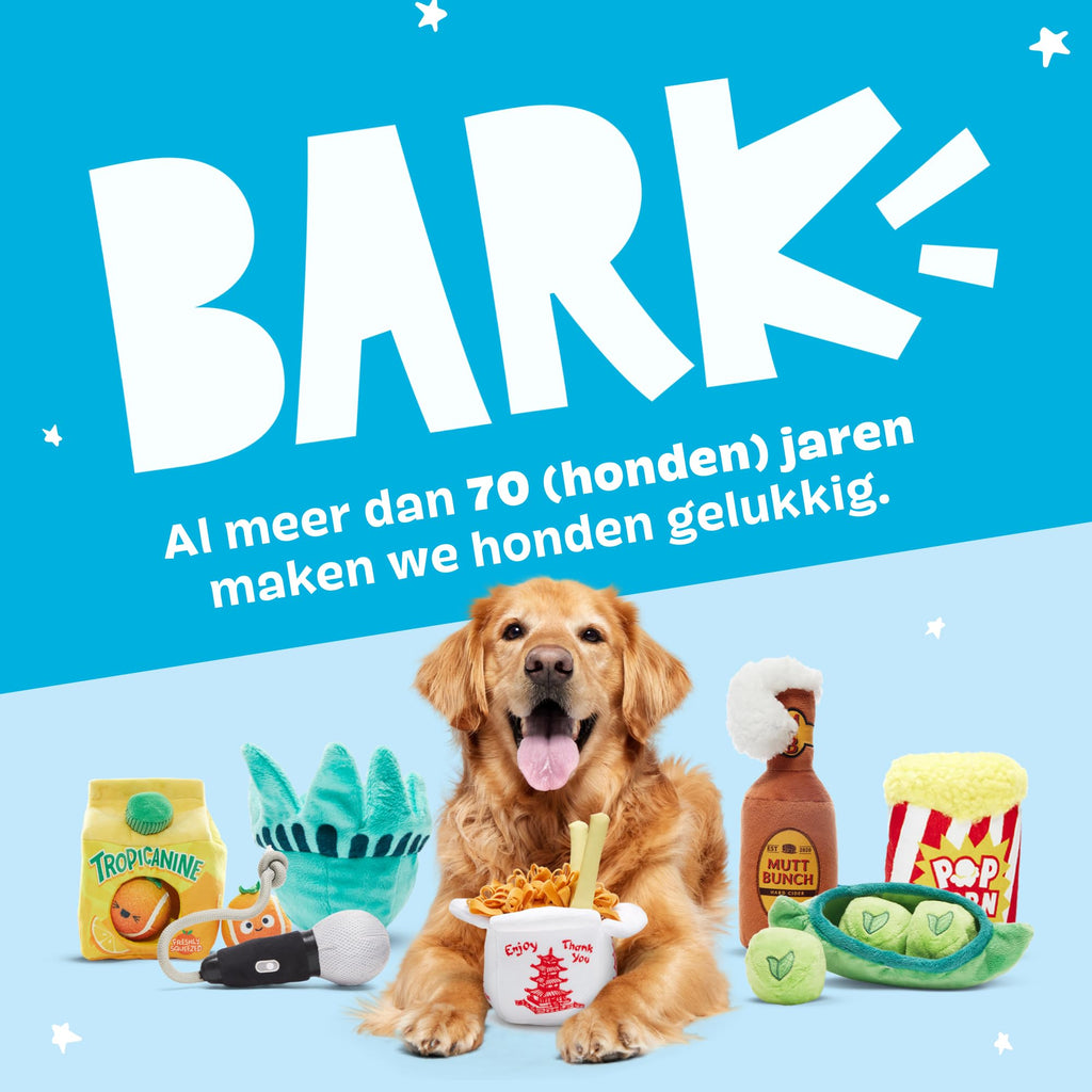 Barkbox Andi's Dumpling Large 2-in-1 Interactive Dog Toy - Plush with Squeaky Ball for Aggressive Chewers