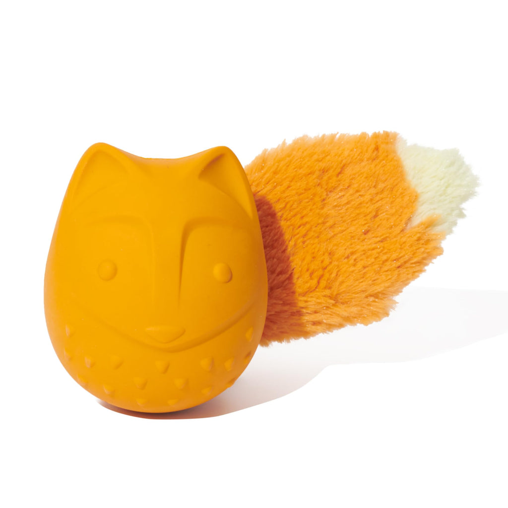 Barkbox Franz The Fox Dog Toy – Natural Rubber, Bacon Scented, for Aggressive Chewers (Small/Medium)