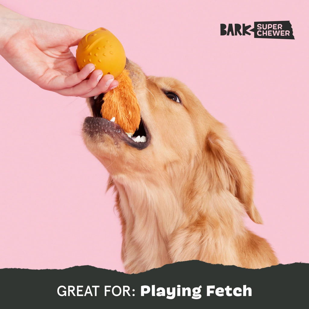 Barkbox Franz The Fox Dog Toy – Natural Rubber, Bacon Scented, for Aggressive Chewers (Small/Medium)