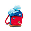 BarkBox Janspup Backpack Interactive Plush Dog Toy – Small, Squeaky, with Tennis Balls