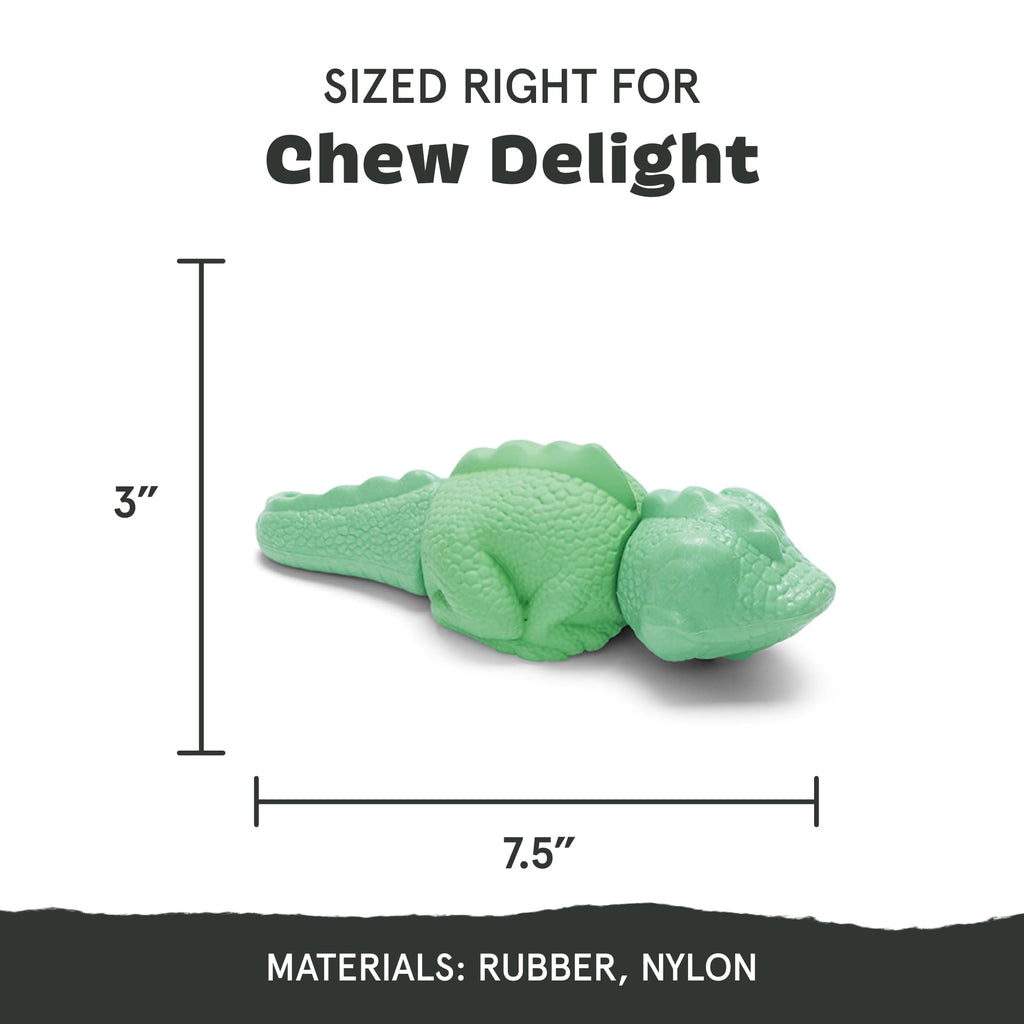 BARKBOX Super Chewer Iguana Toy for Large Aggressive Chewers – Rubber & Nylon Dental Chew