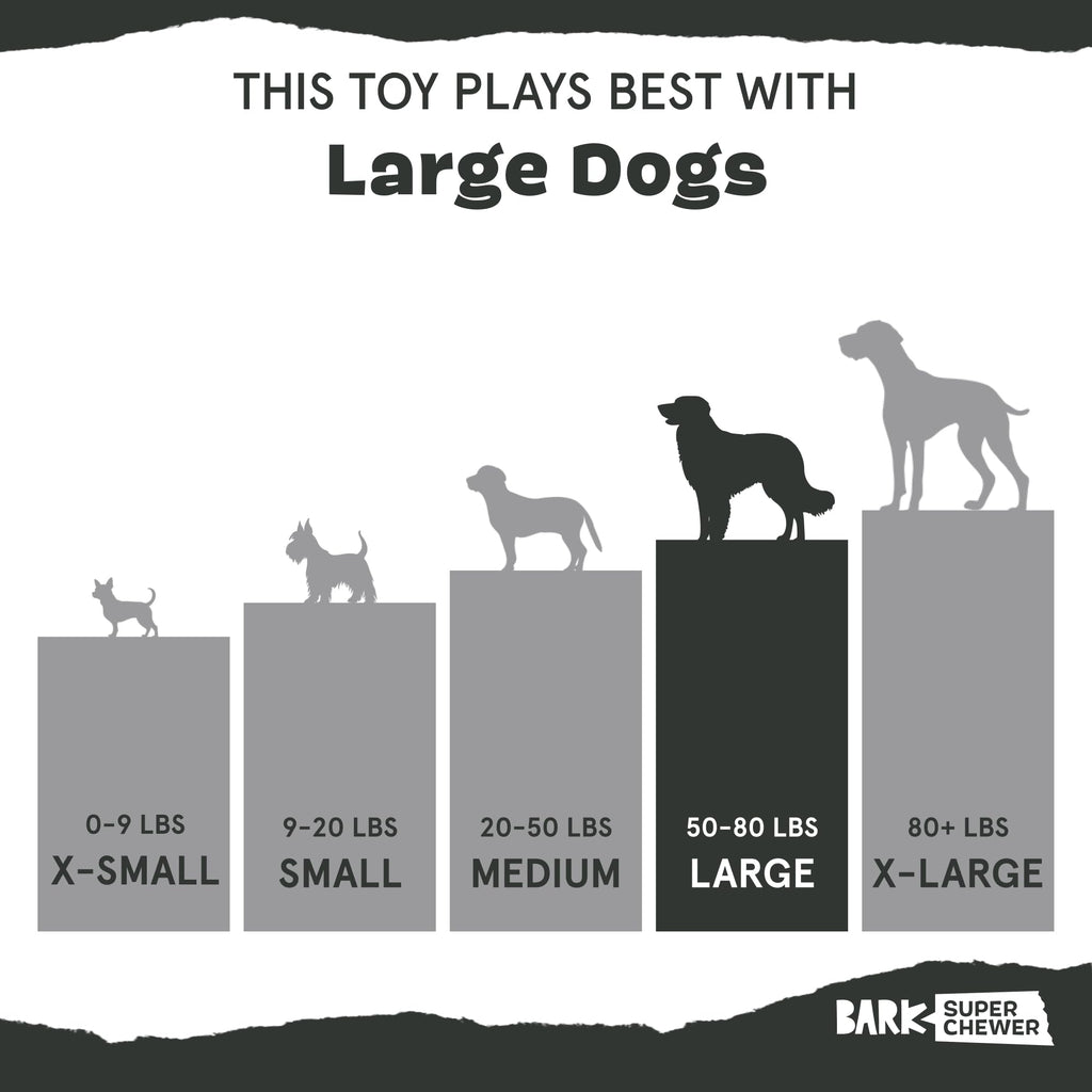 BarkBox Super Chewer Tough Dog Chew Toy for Aggressive Chewers, Large, Smoke Scented Antler