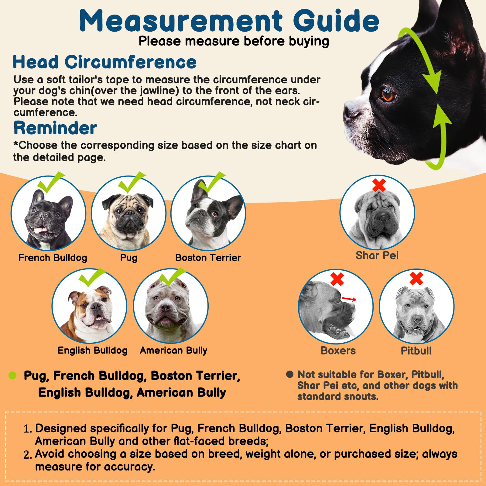 BARKLESS Dog Muzzle for Short Snout, Soft Silicone Muzzle for French Bulldogs Boston Terriers Flat-Faced Breeds, Size S (13-14.5 inches), Grey