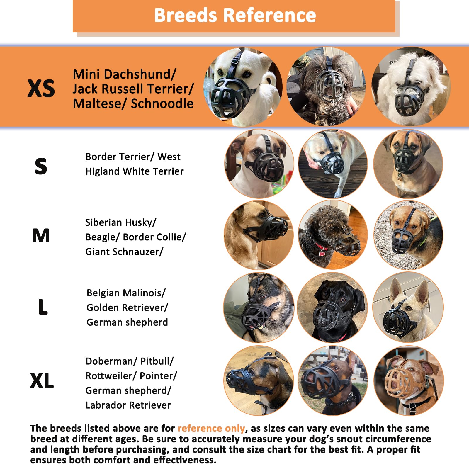 BARKLESS Dog Muzzle XS Brown - Basket Muzzle for Small Breeds, Anti-Biting and Chewing