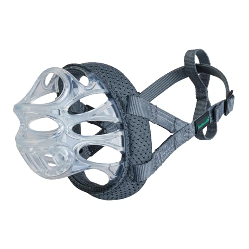 Baskerville INVISA Basket Dog Muzzle Size 4 - Transparent, Heat-Moldable, Anti-Scavenging for Medium Dogs