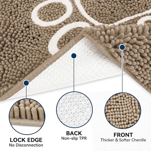 Bcoimo Super Absorbent Chenille Dog Mat – 30x20 inch Non-Slip Washable Pet Rug for Muddy Paws