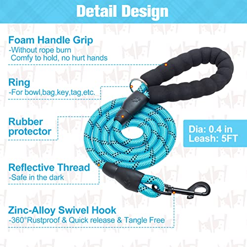BEAUTYZOO Blue Plaid Dog Harness and Leash Set - Step-In No Choke No Pull, Reflective Vest Harness for Small Medium Dogs, Chest Girth 16-18 Inches