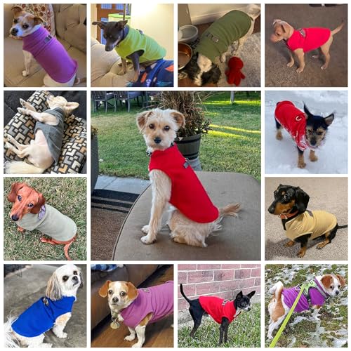 BEAUTYZOO Dog Fleece Vest Sweater - Winter Jacket for Small & Medium Dogs, Large, with D-Ring Leash Attachment