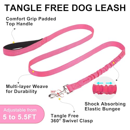 BEAUTYZOO Dog Harness and Leash Set for Small Dogs, No Pull Vest with Reflective Stitching, Size S Pink