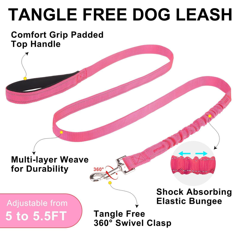 BEAUTYZOO Dog Harness and Leash Set for Small Dogs, No Pull Vest with Reflective Stitching, Size S Pink