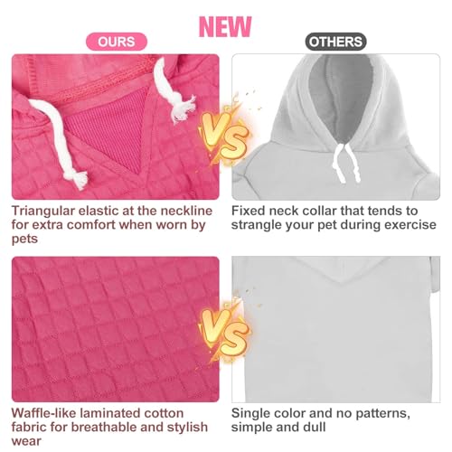 BEAUTYZOO Dog Hoodie with Pocket - Warm Winter Fall Sweatshirt for Small Medium Large Dogs, Adjustable Hood, Leash Hole