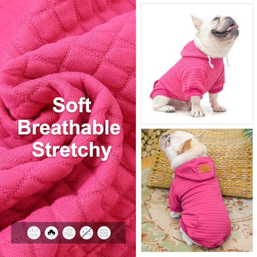 BEAUTYZOO Dog Hoodie with Pocket - Warm Winter Fall Sweatshirt for Small Medium Large Dogs, Adjustable Hood, Leash Hole