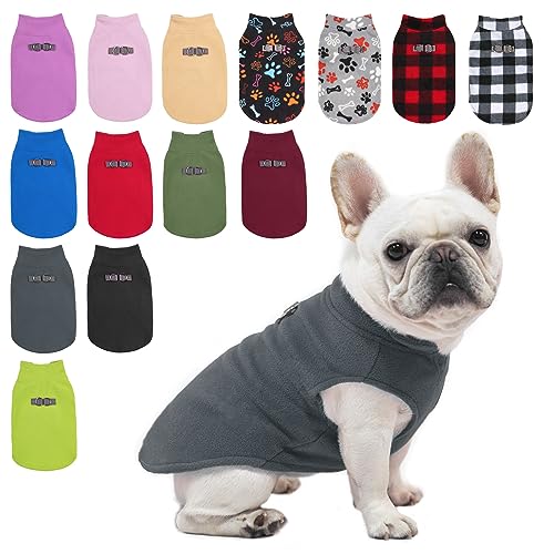 BEAUTYZOO Large Dog Fleece Vest – Warm Winter Pullover Coat with Double D-Rings for Small to Medium Dogs