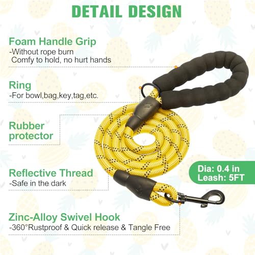 BEAUTYZOO Pineapple Step-In Dog Harness & Leash Set - Reflective No Pull Vest for Small Dogs and Cats, XS