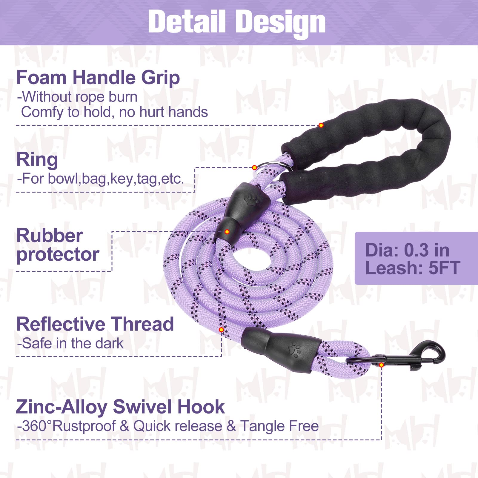 BEAUTYZOO Purple Plaid Small Dog Harness and Leash Set - XXS Step In No Choke No Pull Vest Harness with Reflective Strips for Extra Small Puppies and Cats