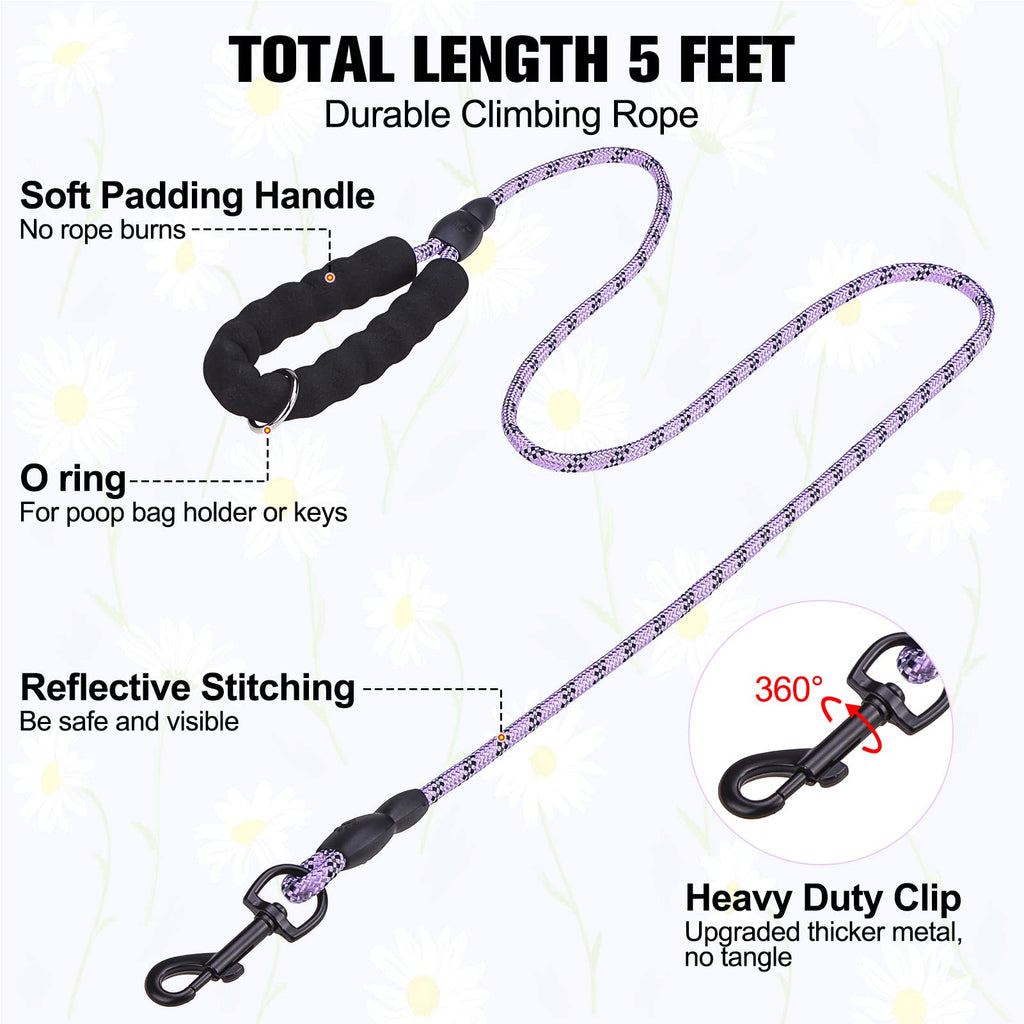 BEAUTYZOO Step-in Dog Harness and Leash Set - Floral Reflective Padded Vest for Small to Large Dogs and Cats, Size Large (Chest 18-21")