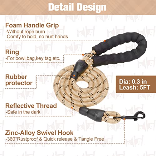 BEAUTYZOO XXS Dog Harness and Leash Set – Step-In No-Choke Vest for Small Puppies, Beige Plaid