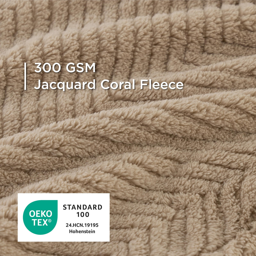 Bedsure 30x40 Inch Brown Wave Fleece Dog Blanket – Soft 300GSM Fluffy Blanket for Pets, Machine Washable