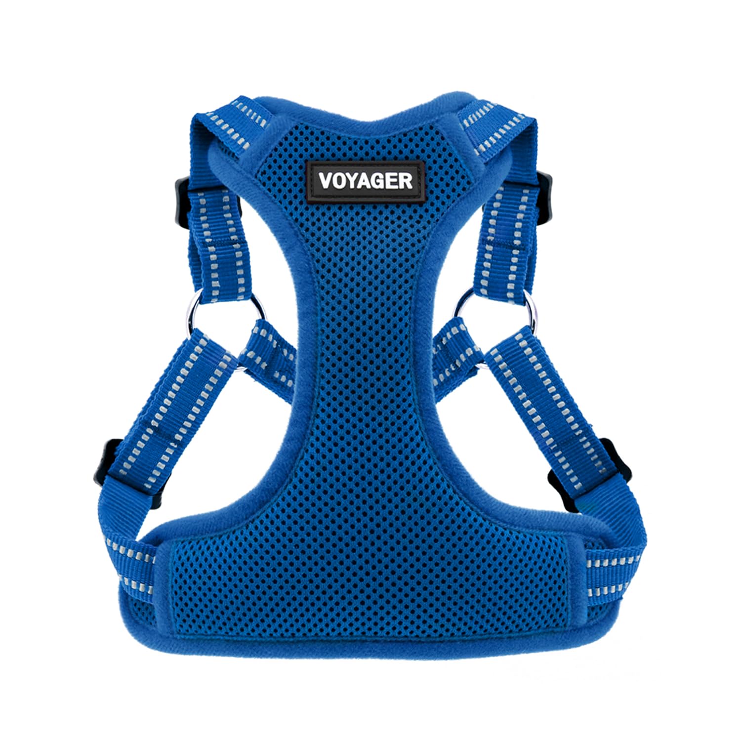 Best Pet Supplies Voyager Adjustable Step-in Dog Harness - Breathable Mesh, No-Pull, Reflective Royal Blue, Medium
