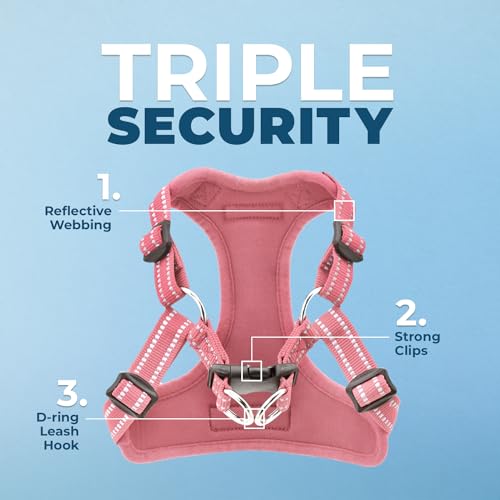 Best Pet Supplies Voyager Step-In Dog Harness - Breathable Mesh, No-Pull, Reflective, XS, Pink