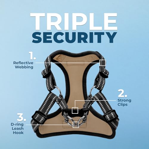 Best Pet Supplies Voyager Step-in Dog Harness - Size M Army/Black Trim - Breathable Mesh