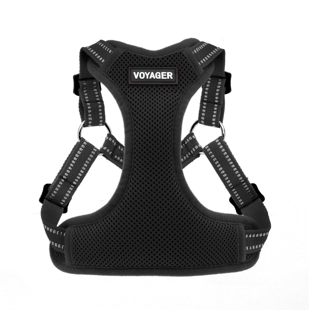 Best Pet Supplies Voyager Step-in Dog Harness – No-Pull, Breathable Mesh, Reflective, XS Black